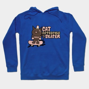 Cat-astrophic Skater - Adorable Feline on a Skateboard Hoodie